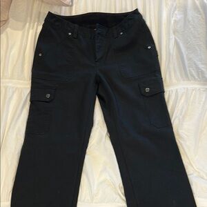 Duluth Trading Co Lined Black Firehose Cargo Pants